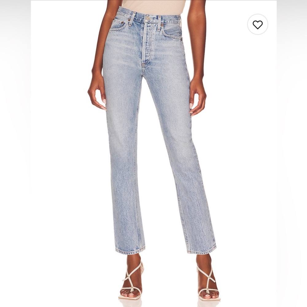 Agolde Riley High Rise Straight Crop Jeans